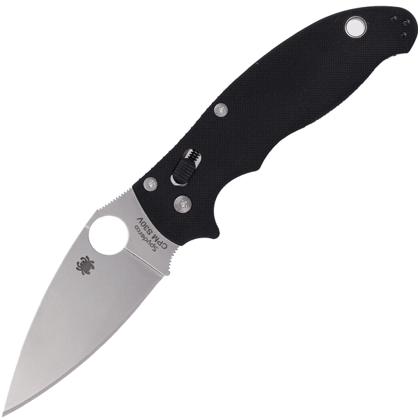 Spyderco C101GP2  Manix 2 Plain vreckový nôž 8,6 cm, Satin, čierna, G10