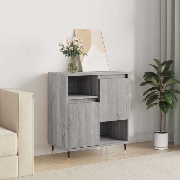 vidaXL Komoda sivý dub sonoma 60x35x70 cm spracované drevo