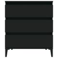 vidaXL Komoda čierna 60x35x70 cm spracované drevo