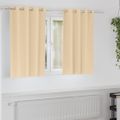 vidaXL Záclony na zatemnenie s krúžkami 2 ks Krémová 140 x 140 cm