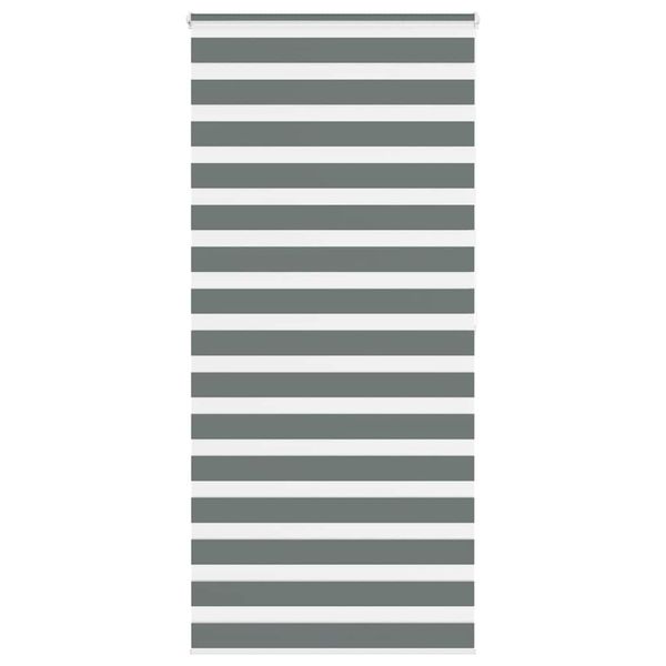 vidaXL Zebra roleta tmavošedá 100x200 cm šírka látky 95,9 cm polyester