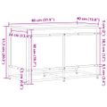 vidaXL Úložný box s vekom dymový dub 80x40x51,5 cm kompozitné drevo