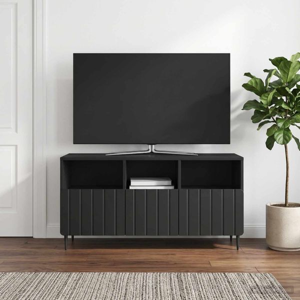 vidaXL TV skrinka Čierna 102 x 34,5 x 50 cm Kompozitné drevo