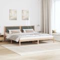 vidaXL Rám postele Tmavo šedá 200 x 200 cm Masívne borovicové drevo