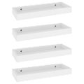 vidaXL Terasové nástenné police 4 ks biele 40x15x4 cm MDF