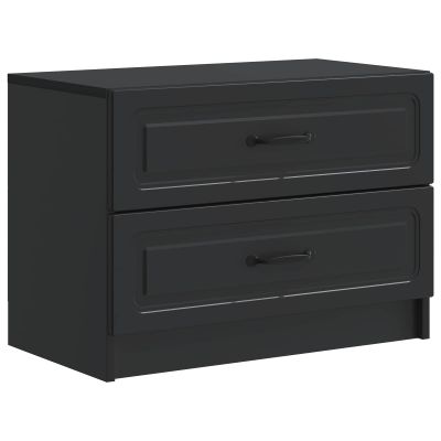 vidaXL Nočný stolík Čierna 62 x 34,5 x 44,5 cm Kompozitné drevo