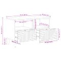 vidaXL TV skrinka 70x33x46 cm masívne drevo akácia