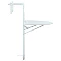 vidaXL Visiaci balkónový stolík biely 60x64x83,5 cm plastový s ratanovým vzhľadom