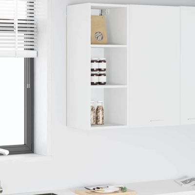 vidaXL Závesná skrinka Riga Biela 30 x 29,5 x 80 cm Kompozitné drevo