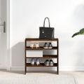 vidaXL Stojany na topánky 2 ks stohovateľné tmavý dub 60x30x30,5 cm