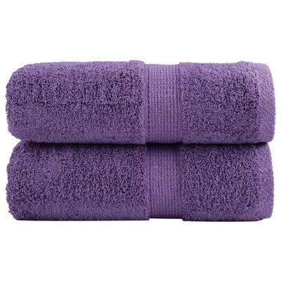 vidaXL Prémiové uteráky pre hostí SOLUND 2 ks fialové 30x50 cm 600 g/m²