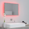vidaXL Kúpeľňové zrkadlo s LED, betónovo sivé 60x8,5x37 cm akryl