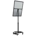 vidaXL Magnetická biela tabuľa Čierna a biela 62 x 62,5 x 197 cm EPS