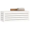 vidaXL Úložný box biely 89x36,5x33 cm masívna borovica