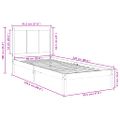 vidaXL Extra dlhá posteľ bez matraca 90x220 cm masívne drevo