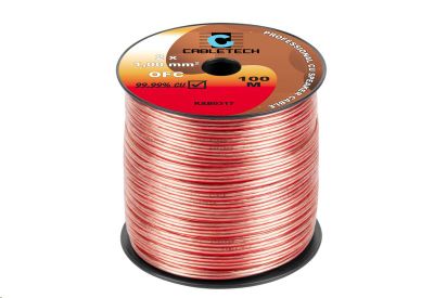 Kábel dvojlinka Cabletech KAB0317 2x1,0mm priehľadná OFC