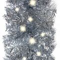 vidaXL Vianočná girlanda s LED svetielkami 10 m strieborná