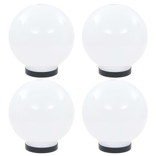 vidaXL LED lampy v tvare gule 4 ks 20 cm PMMA