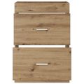 vidaXL Skriňa pod umývadlo do kúpeľne Dub artisan 56 x 37,5 x 81 cm