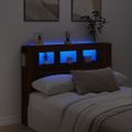 vidaXL Čelo s LED hnedý dub 140x18,5x103,5 cm kompozitné drevo