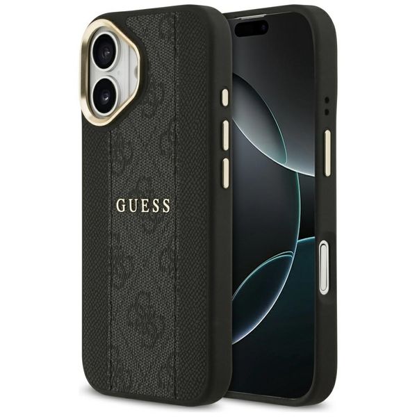 Obal Guess pre iPhone 17 HC MAGSAFE PU W/ 4G PU STRIPE čierny