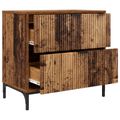 vidaXL Nočný stolík Staré drevo 63.5 x 36 x 61 cm Kompozitné drevo