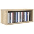 vidaXL Roh na skladovanie CD Dub sonoma 40 x 17 x 17 cm