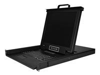 StarTech 16 Port Rackmount KVM Console w/ Cables - Integrated KVM Switch w/ 17" LCD - 1U LCD KVM Drawer 50000 MTBF - USB + VGA Support (RKCONS1716K) - KVM konzola s prepínačom KVM - 16 portov - PS/2, USB - 17" - pripevniteľný na regál - 1280 x 1024 @ 60 Hz - 250 cd/m² - 1000:1 - 5 ms - VGA - čierna - 1U