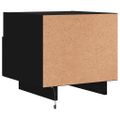vidaXL Nočný stolík s LED svetlami čierny 40x39x37 cm