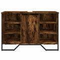 vidaXL Skrinka na umývadlo dymový dub 91x35x60 cm kompozitné drevo