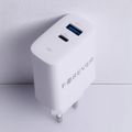 Forever TC-07-30AC PD QC charger 1x USB-C 1x USB 30W white + USB-C - USB-C cable 60W