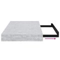 vidaXL Plávajúce nástenné police 4 ks betónovo-sivé 40x23,5x3,8 cm MDF