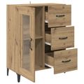vidaXL Servírovacia skriňa Remeselný dub 69,5 x 34 x 90 cm