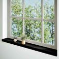 vidaXL Okenný parapet 2 ks hnedočierná 140x15x2 cm dubový masív