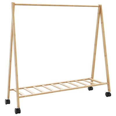 vidaXL Vešiak na oblečenie s policami a kolieskami 106x34x106,5 cm
