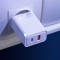 Nabíjačka Maxlife MXTC-09-45AC GaN PD QC 1x USB-C 1x USB 45W biela