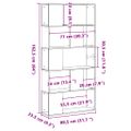 vidaXL Knižnica 5 políc biela 80,5x23,5x162,5 cm kompozitné drevo