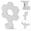 GoSmart LED stolná lampa Hexagon biela, 6 častí, RGBIC stmievateľná, WiFi
