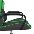 vidaXL Herná stolička čierna a zelená umelá koža