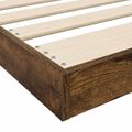 vidaXL Posteľový rám Dymová dub 75 x 190 cm Kompozitné drevo