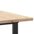 vidaXL Jedálenský stolík v tvare O 160x80x75,5 cm borovica a oceľ