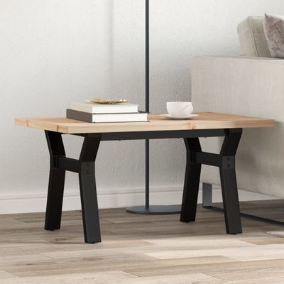 vidaXL Konferenčný stolík v tvare Y 80x50x40,5 cm borovica a oceľ