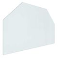 vidaXL Sklenená doska krbu Priehľadná 80 x 50 cm Sklo