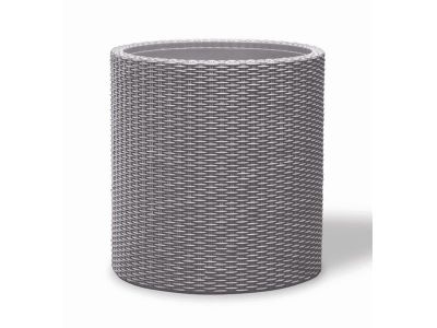 Kvetináč KETER Cylinder M Silver Grey