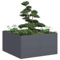 vidaXL kvetináč antracit 80x80x40 cm Oceľ valcovaná za studena