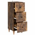 vidaXL Zásuvkový kabinet 33 x 34,5 x 90 cm Kompozitné drevo Dymový dub