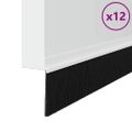 vidaXL Samolepiace tesnenia dverí s kefou 12 ks Biela 100 cm