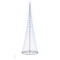 vidaXL LED vianočný stromček s 455 LED-i so stojanom Modrá 399 cm Kov