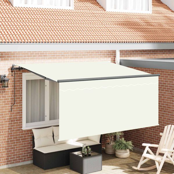 vidaXL Zatemniteľná markíza Krémová 300 x 200 cm látka