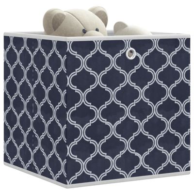 vidaXL skladacie úložné boxy 4 ks Modrá 32x32x32 cm Netkaná textília